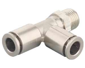 male run tee brass push to connect fittings