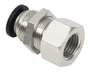 composite push to connect fittings bulkhead female