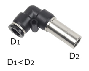 composite push to connect fittings plug-in elbow reducer