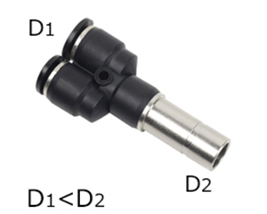 composite push to connect fittings plug-in y reducer