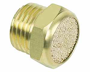 brass sintered breather vent silencer