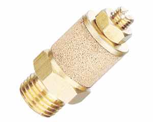 slot sintered brass muffler - flow control