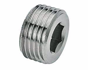 stainless steel pipe fitting internal hex male plug