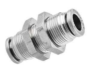 bulkhead union stainless steel push to connect fittings