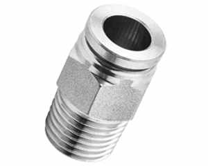 male straight connector stainless steel push to connect fittings