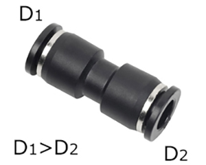 10mm O.D to 6mm O.D tube union tee reducer push to connect fitting